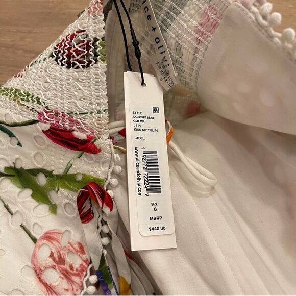 Alice + Olivia
Rosette Floral Eyelet Cotton Minidress - Picture 9 of 9